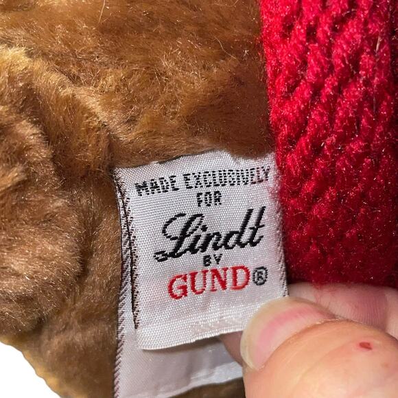 Gund Plush Teddy Bear Sweater Lindt Stuffed Animal Nursery Decor Baby Shower 9” - Picture 7 of 10